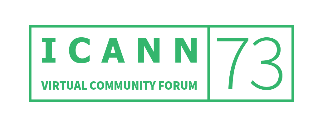 Icann73 virtual community forum marker no date meeting color horizontal